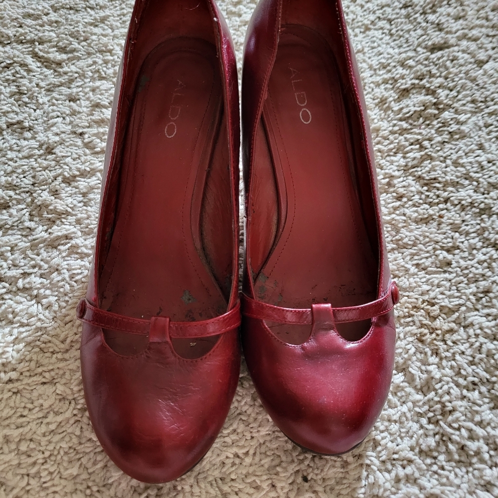 Aldo red shoes size 40